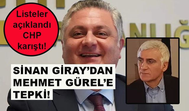 Sinan Giray'dan Mehmet Gürel'e tepki!