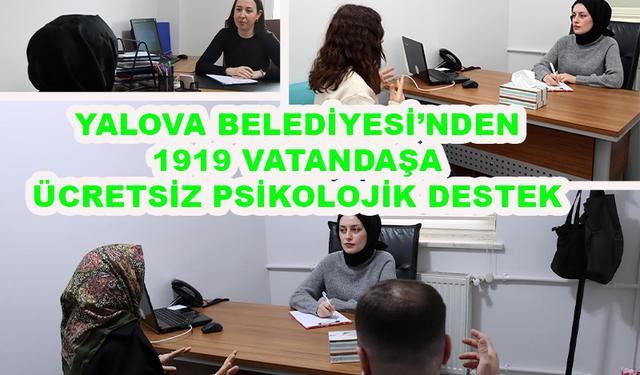 Yalova Belediyesi'nden ücretsiz psikolojik destek