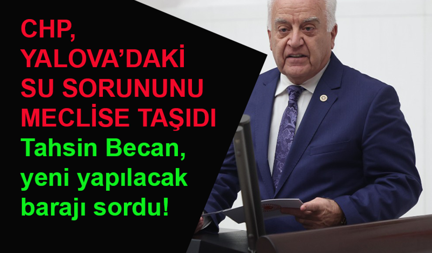 CHP, Yalova'daki su sorununu meclise taşıdı