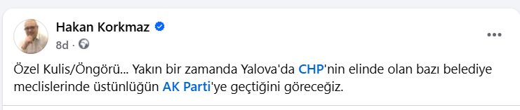Hakan Korkmaz Yalova Çınarcık