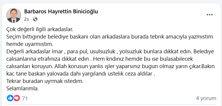 Barbaros Binicioğlu Yalova