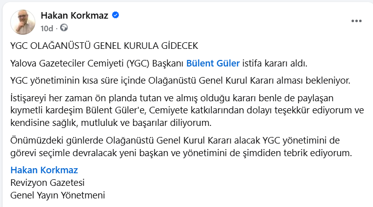 Bülent Güler Yalova Ygc
