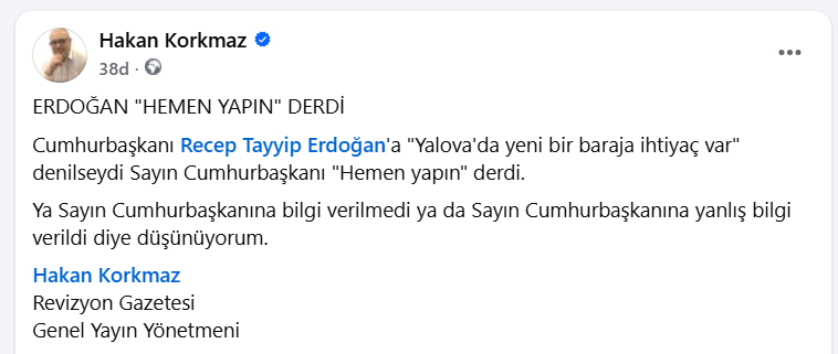 Recep Tayyip Erdoğan Yalova