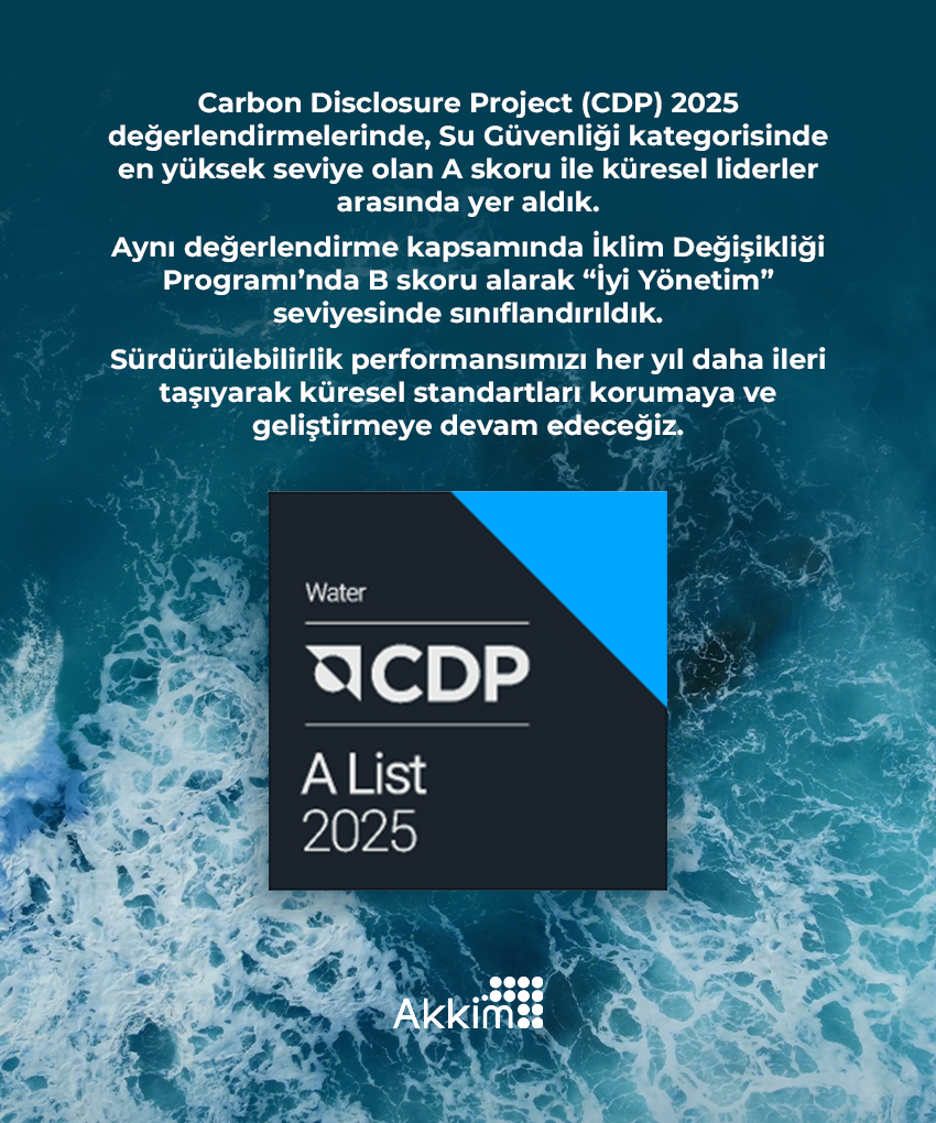 Akkim, Cdp 2025 ‘Su Güvenliği’nde Global A Listesi’ne Girdi