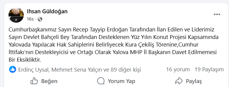 İhsan Güldoğan Yalova Mhp